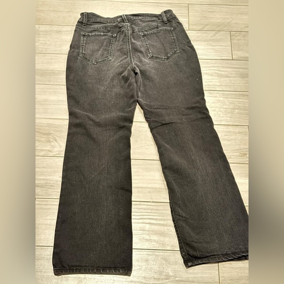 Black mid rise bootcut jeans size 15 - Picture 2 of 5
